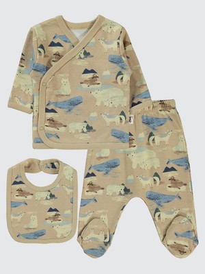 Civil Baby Hibernation Empirme Zıbın Takımları - Kahverengi 0-1 Ay