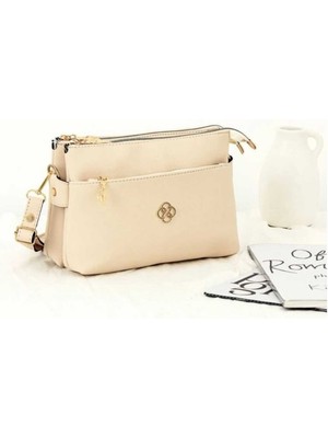 Farbag Elit Deri 3 Bölmeli Fermaurlu Kadın Omuz Çantası