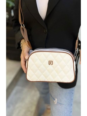 Farbag Ayarlanabilir Askılı 4 Gözlü Nakışlı Kadın Omuz Çantası