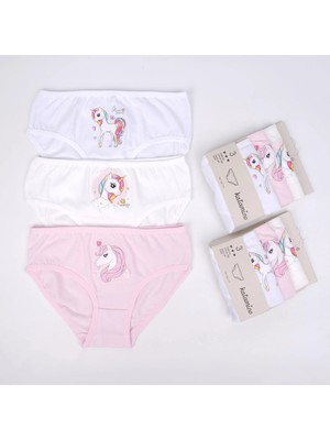Ugly Duck Unicorn 3 Lü Kız Slip Set - Çok Renkli