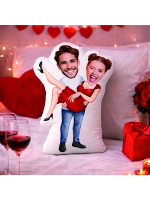 Pandart Sevgililer Gününe Özel Minik Sevgilim Fotoğraflı Yastık