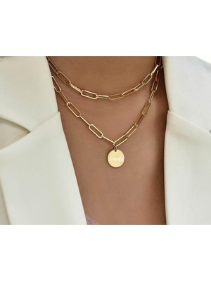 Hediye Shop Kişiye Özel Isim Yada Harf Yazılabilir Ayetel Kürsi Dualı Altın Kaplama Kolye