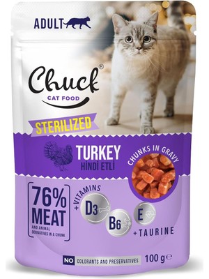 Chuck , Yetişkin, Steril Hindi 100 gr x 24 Adet