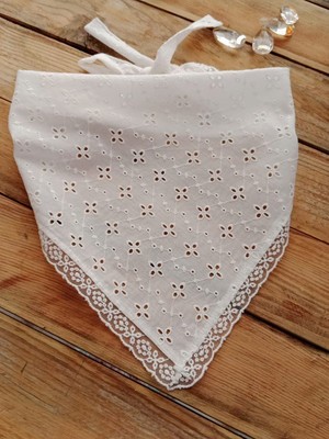 Mufin Collection Bağcıklı Dantel Fisto Bandana |  El Yapımı