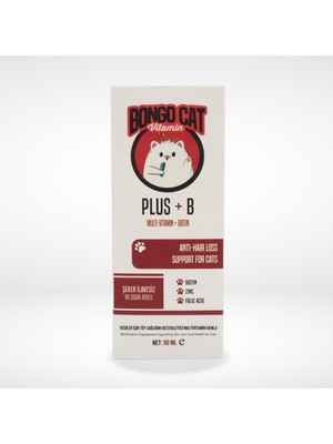 Bongo Plus +B For Cats - 50ML (Kediler Için Tüy Sağlığı Destekleyici Damla)