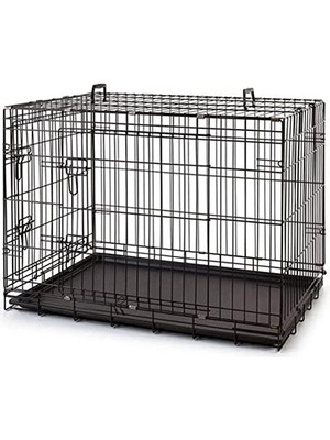 Metal Köpek Kafesi 120X75X84CM Siyah