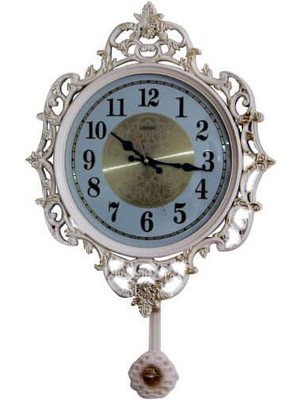 Katre46 Sarkaçlı Duvar Saati Ferforje Desenli Hediyelik Duvar Saati