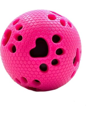 Mor Pati Desenli Sesli Premium Köpek Oyun Topu Mor