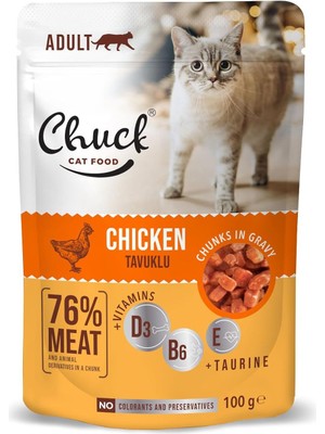 Chuck , Yetişkin, Tavuklu 100 gr x 24 Adet