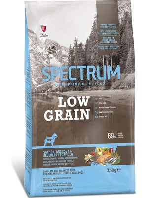 Spectrum Düşük Tahıllı Somonlu, Hamsili, Yaban Mersinli Küçük Irk Yetişkin Köpek Maması 2.5kg