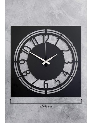41 cm Metal Malzeme Akar Saniye Sessiz Mekanizma Dekoratif Duvar Saati