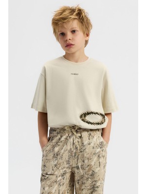 Nk Erkek Çocuk Jumled Tshirt 8-14 Yaş Krem-Haki