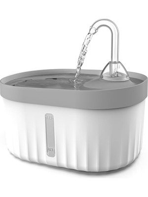 Otomatik Kedi Su Pınarı Ultra Sessiz Kedi Su Sebili 40DB USB Bağlantılı 2,3 Lt (Transparan, Standart