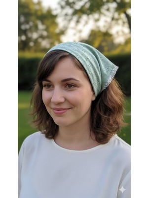Mufin Collection Bağcıklı Dantel Fisto Bandana |  El Yapımı