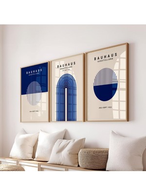 Pam Studio Modern Bauhaus Posterleri – 3’lü Minimalist Geometrik Tablo Seti