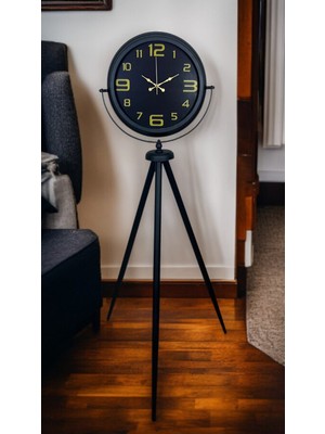 Zentime Gold Rakamlı Siyah Tripod Ayaklı Saat