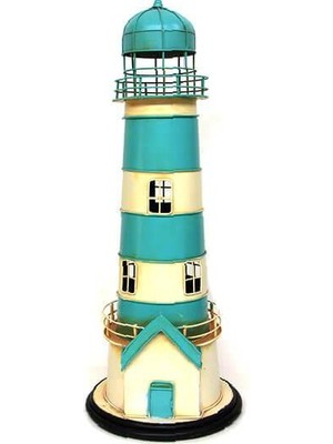 Katre46 Dekoratif Metal Deniz Feneri Kumbara Vintage Biblo Hediyelik