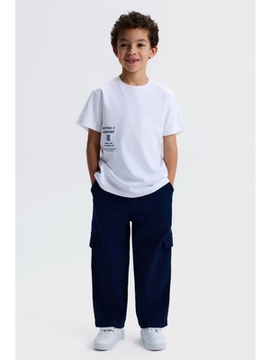 Nk Erkek Çocuk Harmony Tshirt 4-8 Yaş Ekru-Mavi