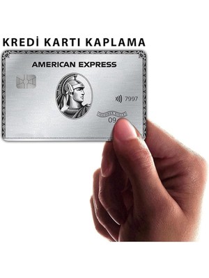 Silver American Express Kart Kaplama Sticker Kart Etiketi