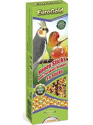 Eurogold Paraket Kuşlar Için Ballı Kraker, Üçlü, 95 gr