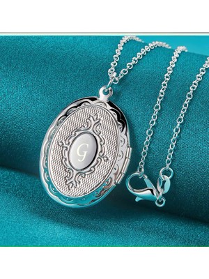Hediye Shop Kişiye Özel Içine Resim Eklenebilen 925 Ayar Gümüş Kaplama Kolye