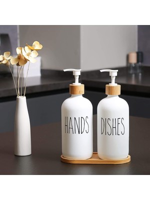 Mayaglory Novy Standlı 2'li Sıvı Sabunluk (White)