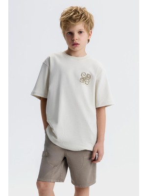 Nk Erkek Çocuk Forward Tshirt 8-14 Yaş Krem