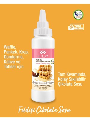 Milat Beyaz Tatlı Sos 300 G - Waffle & Krep & Pankek & Tatlı & Dondurma Sosu