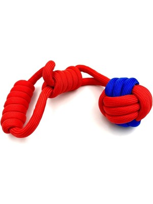 Ekstra Düğümlü Dayanıklı Diş Ipli Köpek Stres Topu Oyuncağı