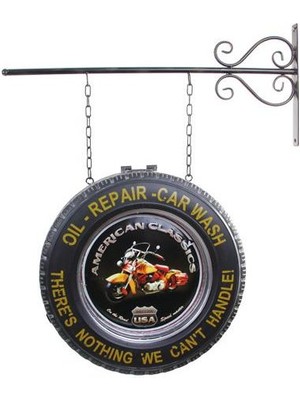 Katre46 Dekoratif Çift Yönlü Motorsiklet Temalı Ferforje Askı Pano