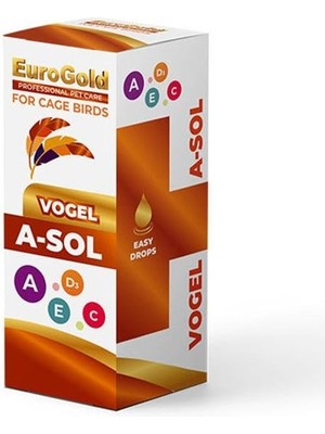 Eurogold Vogel A-Sol Kuşlar Için Bağışık-Lık Güçlendirici Damla 50ML