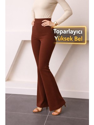 Yüksek Bel Ispanyol Paça Tayt Pantolon