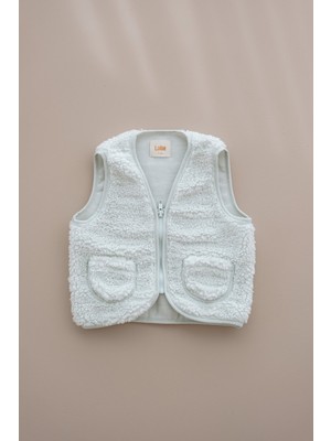 Lollie Teddy Peluş Çocuk Bebek Yelek - Mint