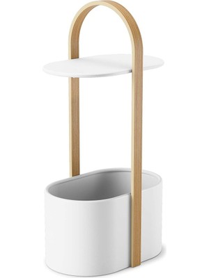 Umbra Depolama ve Kablo Yönetimli Bellwood Yan Sehpa, Beyaz 9.5" x 13.7" x 27"