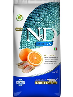 Ringa Balığı & Portakal Kısırlaştırılmış Yetişkin Kedi Maması 5 kg