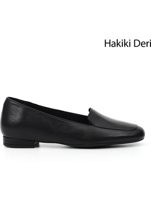 Gönderi(r) Kadın Siyah  Hakiki Deri Babet