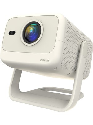 Everest PJ05, 400 LED Lümen, 1920X1080P, 1xhdmı, 1xusb, RJ45, Wifi 6, Bluetooth, 30.000 Saat LED Ömrü, 1.5W Speaker, Android 9, 4K Destekli Projeksiyon Cihazı