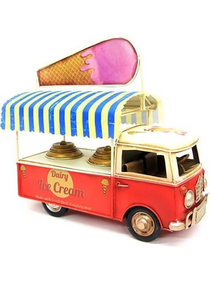 Katre46 Dekoratif Metal Dondurma Arabası Dekor Biblo Hediyelik