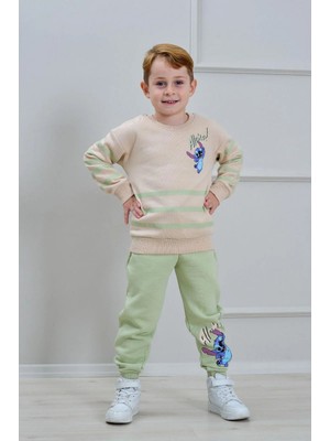 bebexy Stitch Baskılı Alt Üst Takım Yeşil