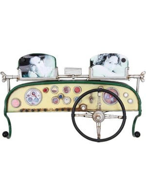 Katre46 Dekoratif Metal Askı Çerçeveli ve Araba Konsolu Temalı Hediyelik