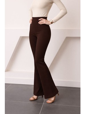 Yüksek Bel Ispanyol Paça Tayt Pantolon