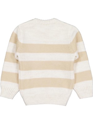 Civil Baby Ayıcık Nakışlı 6-18 Ay Kazak - Ekru 9-12 Ay