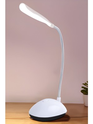 Hazar Led Taşınabilir Pilli Masa Lambası Beyaz LED Işıklı Kitap Okuma Lambası
