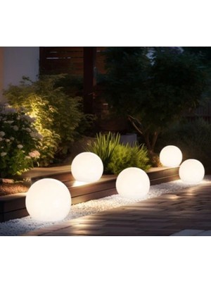 Giveka Aydınlatma Plastik 20 cm Kazıklı Glop Armatür Set