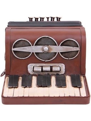 Katre46 Dekoratif Metal Akordeon Dekoratif Obje Biblo Hediyelik