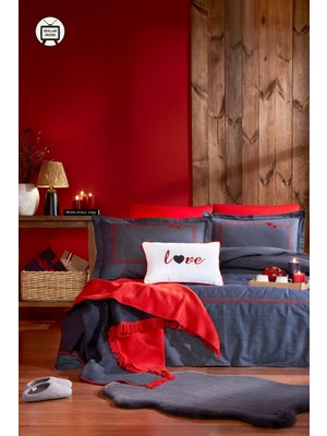 Özdilek Özel Kot -Endless Love Lacivert- Çift Kişilik Nevresim Takımı