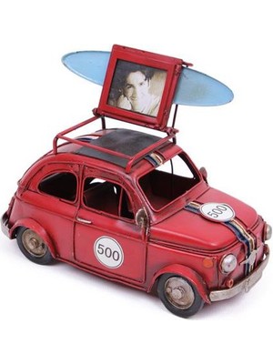 Katre46 Dekoratif Metal Araba Çerçeveli Vintage Ev Ofis Hediyelik