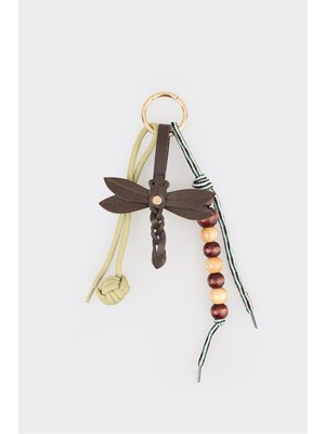 Elle Kahve Çanta Charm Anahtarlık