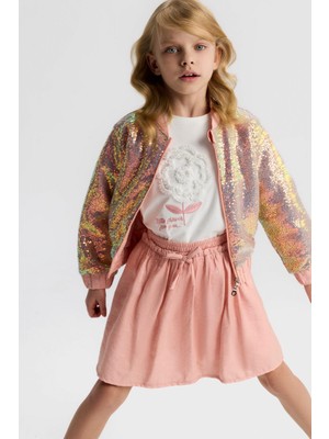 Nk Kız Çocuk Rosetta Ceket 4-8 Yaş Somon