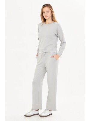 Trendhill Kadın Modal Kumaş Rahat Kalıp Eşofman Takımı Gri 8510-G